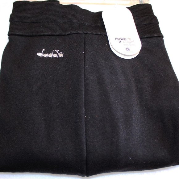 NEW Diadora Women's Hug Me Track Pants - Black, Size: 1X - Picture 1 of 2